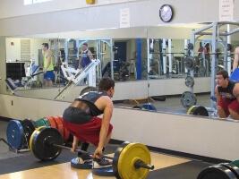 Man lifting free-weights
